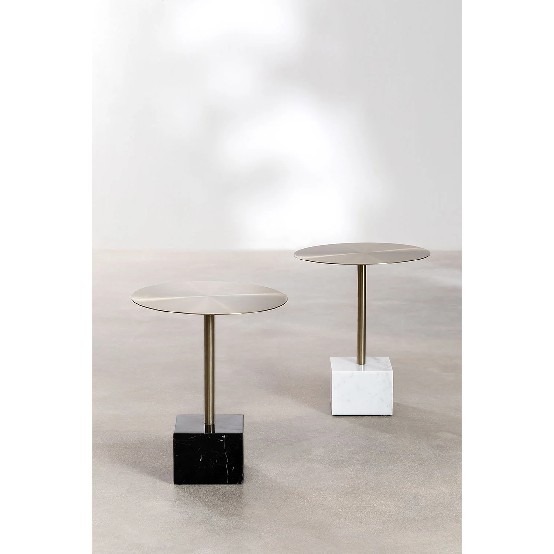 Mesa lateral Redonda en Acero Blanco (Ø45 cm) Zenion 6