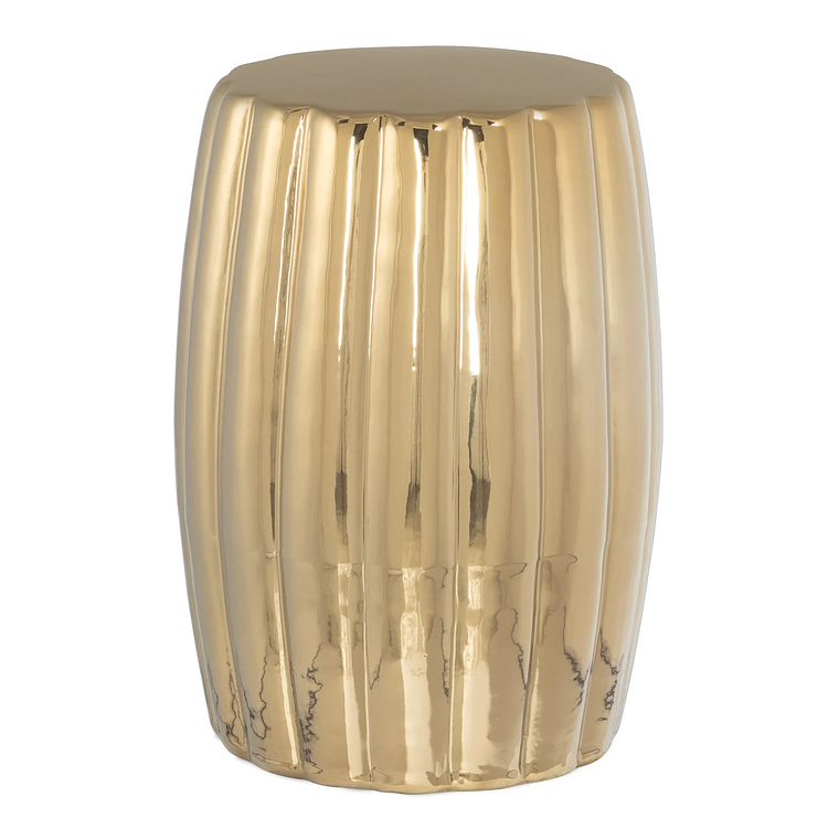 Mesa Auxiliar Redonda de Cerámica (Ø28 cm) Tim Metalizada 2