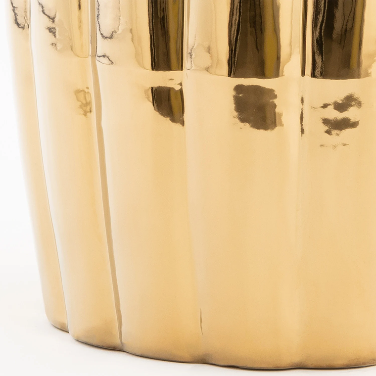 Mesa Auxiliar Redonda de Cerámica (Ø28 cm) Tim Metalizada 4