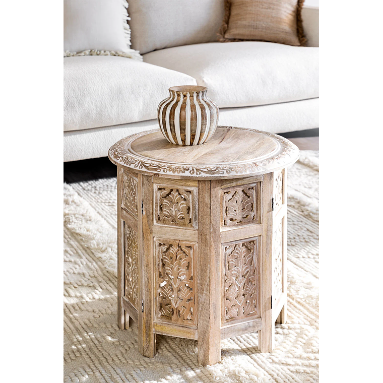 Mesa Auxiliar Plegable en Madera de Mango 44,5 cm Kasira Design 1