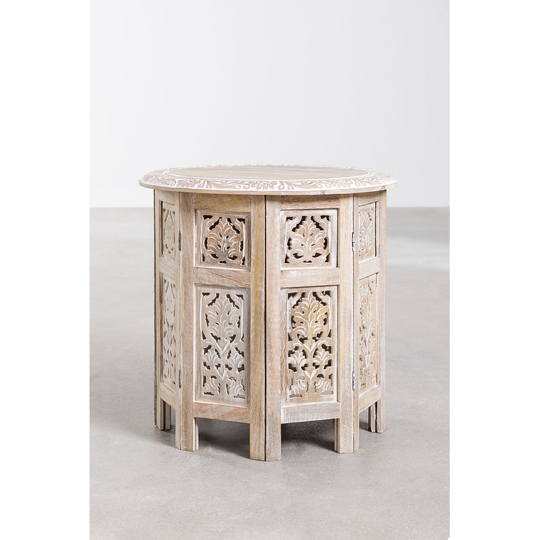 Mesa Auxiliar Plegable en Madera de Mango 44,5 cm Kasira Design 3