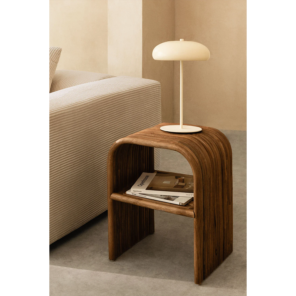 Mesa lateral rectangular en ratán (35x40 cm) Nolay 1