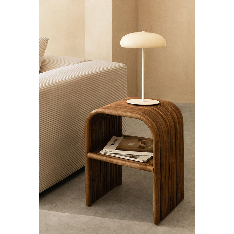 Mesa lateral rectangular en ratán (35x40 cm) Nolay 1