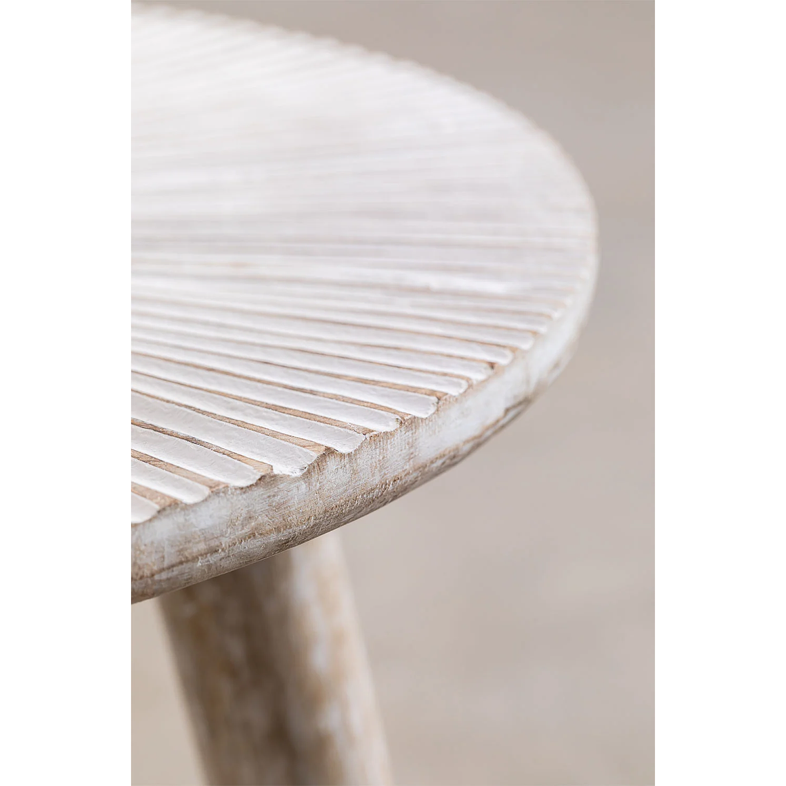 Mesa lateral Redonda en Madera de Mango 40 cm Nabordi 4