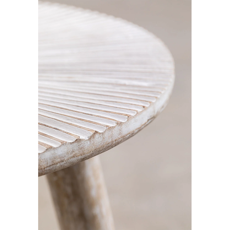 Mesa lateral Redonda en Madera de Mango 40 cm Nabordi 4