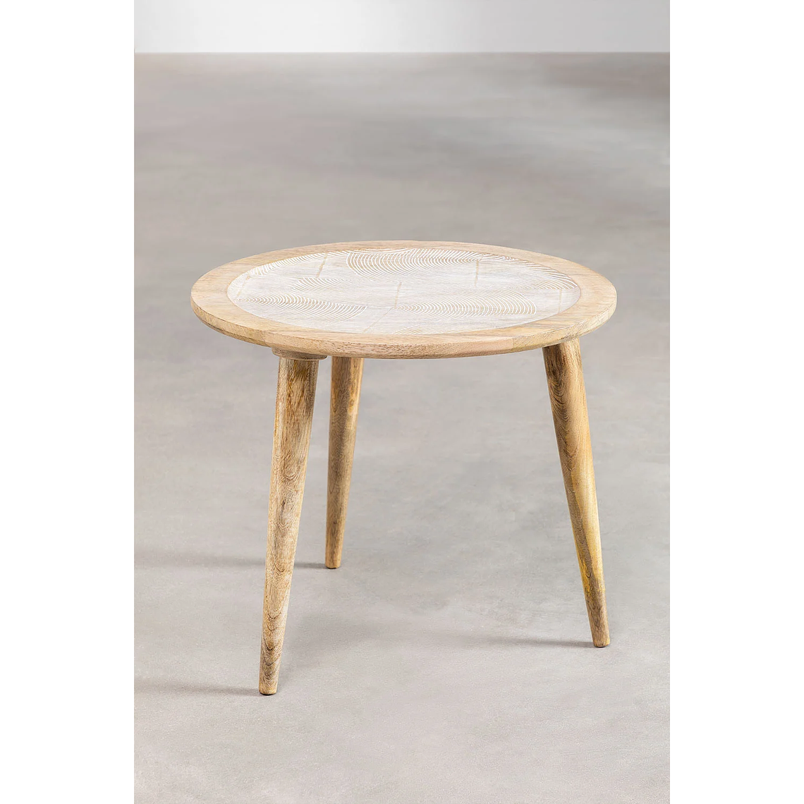 Mesa lateral en Madera de Mango 55 cm Diborna 2