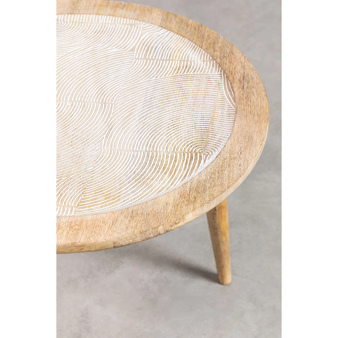Mesa lateral en Madera de Mango 55 cm Diborna 4