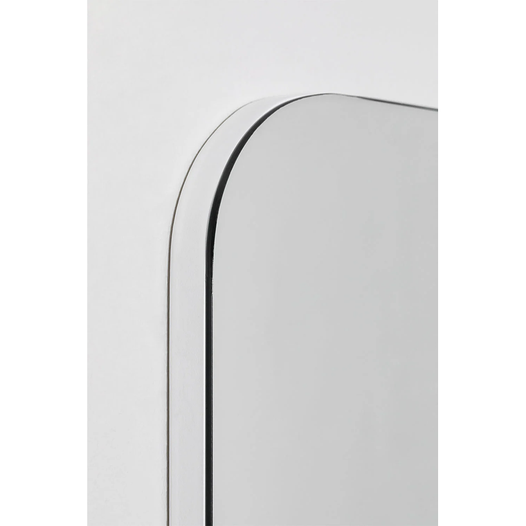 Mesa de arrimo con espejo 78 cm Varna blanco madera natural 4