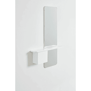 Mesa de arrimo con espejo 78 cm Varna blanco