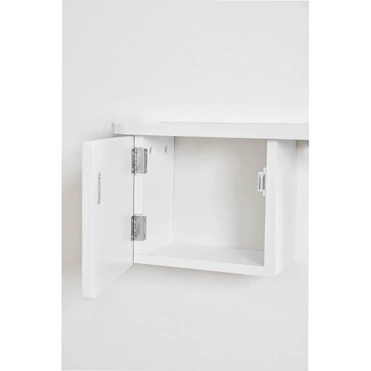 Mesa de arrimo con espejo 78 cm Varna blanco 4