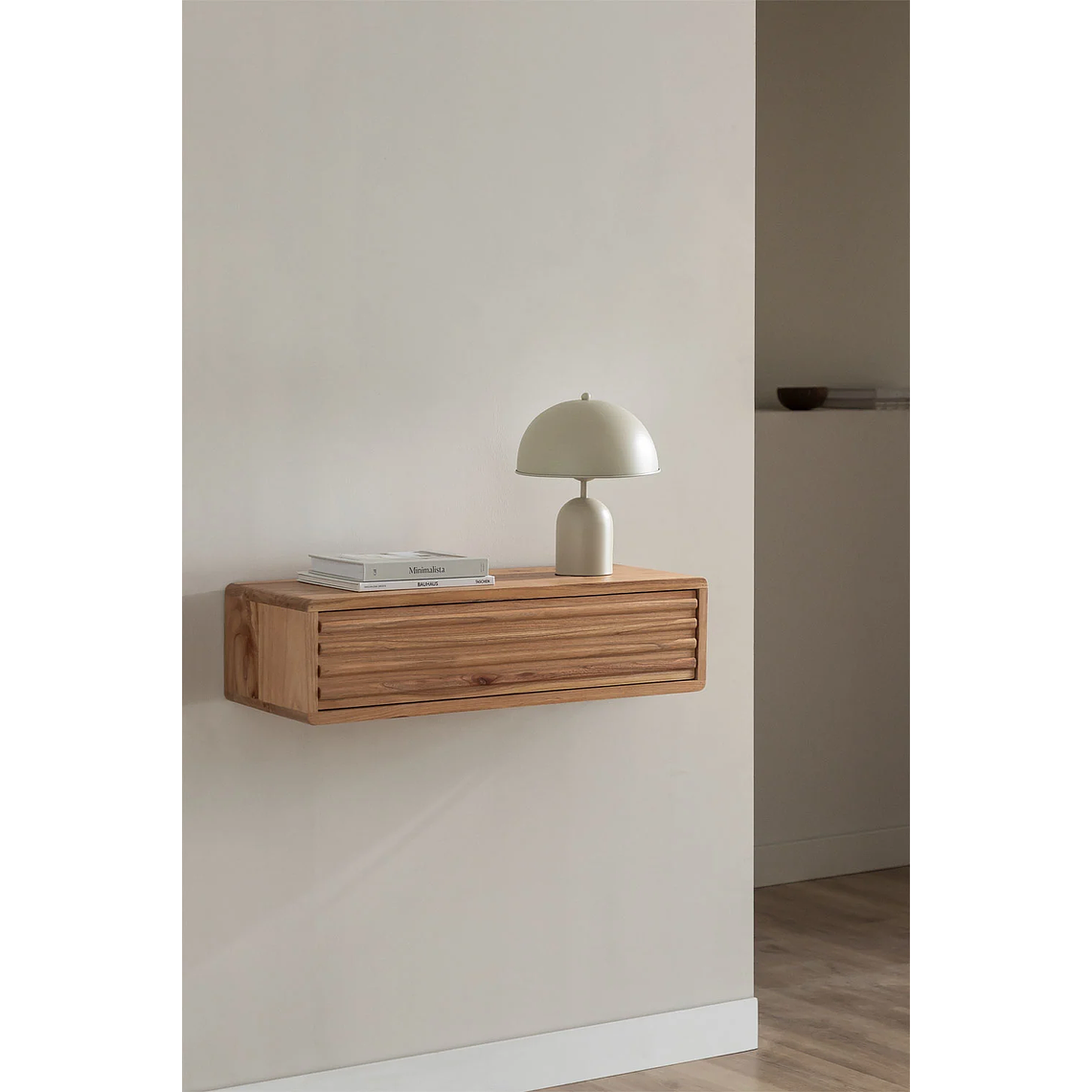 Mesa de arrimo flotante en Madera Deleyna en 80 cm 1