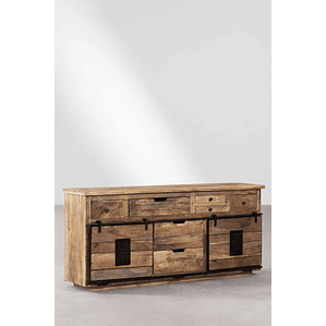 Mesa de arrimo en madera de mango Uain 180 cm