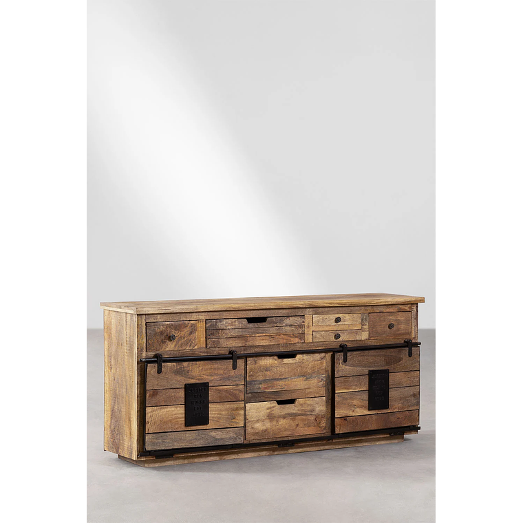 Mesa de arrimo en madera de mango Uain 180 cm 2