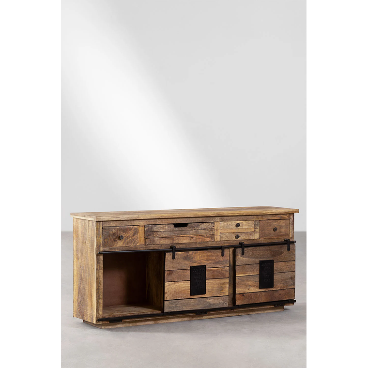 Mesa de arrimo en madera de mango Uain 180 cm 3