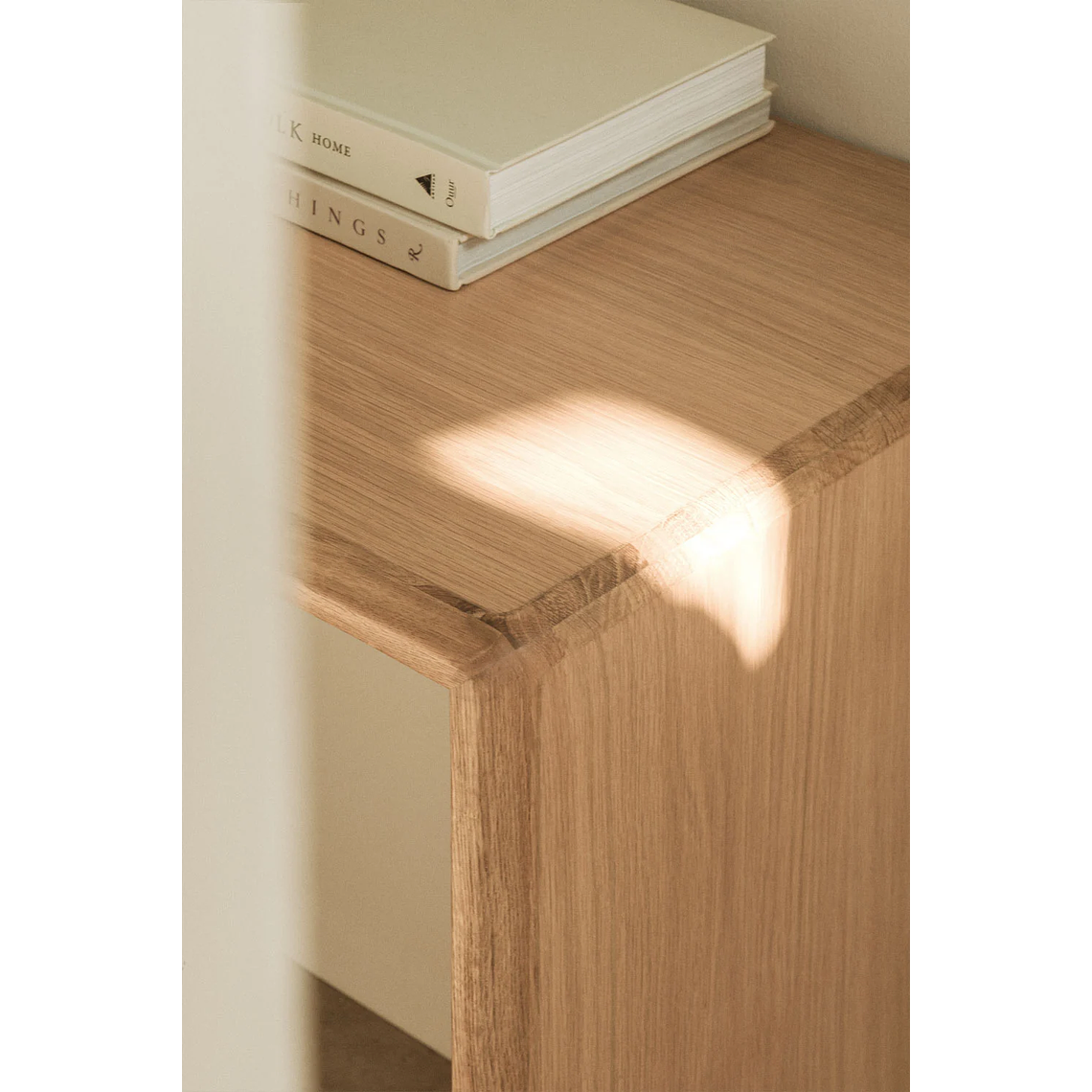 Mesa de arrimo en madera de roble Treveris 110 cm 2