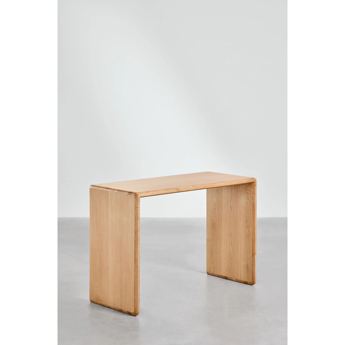 Mesa de arrimo en madera de roble Treveris 110 cm 3