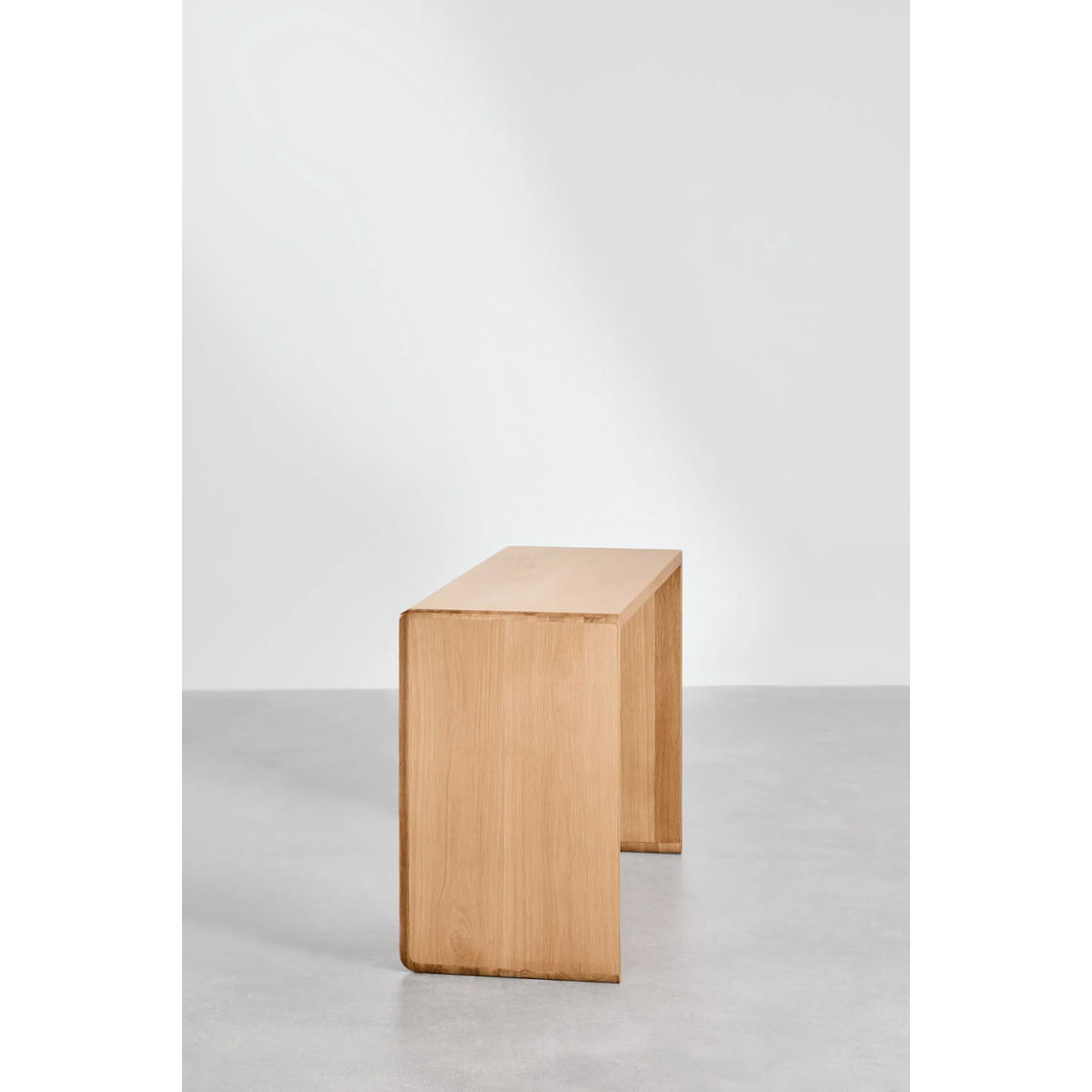 Mesa de arrimo en madera de roble Treveris 110 cm 4