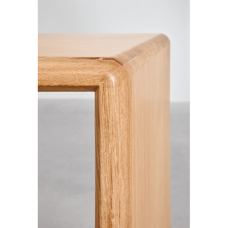 Mesa de arrimo en madera de roble Treveris 110 cm 5