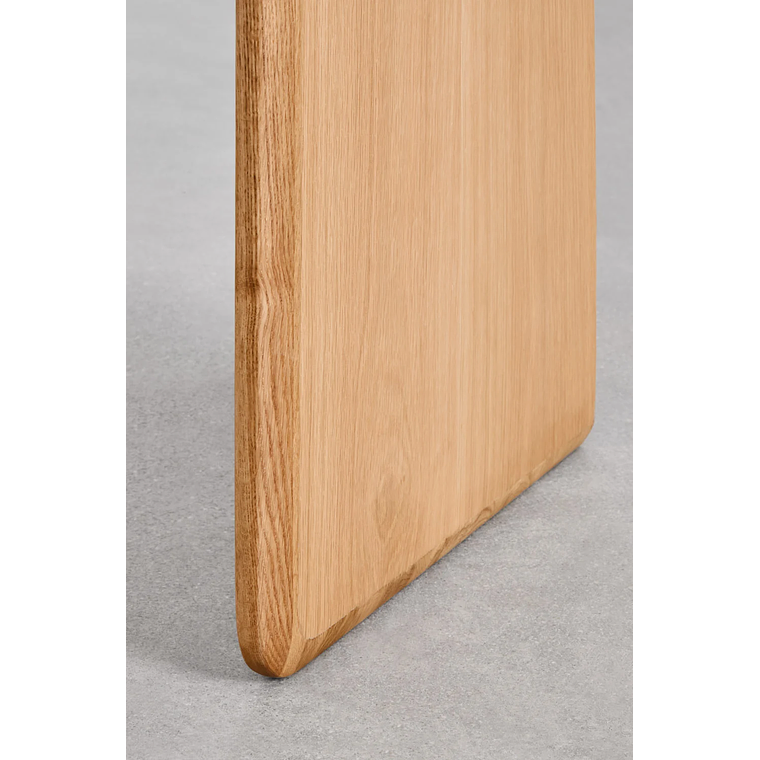 Mesa de arrimo en madera de roble Treveris 110 cm 6
