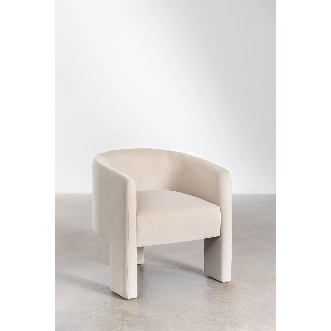 Poltrona en Terciopelo Xastru color beige 2