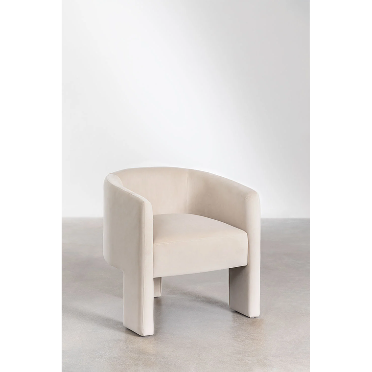 Poltrona en Terciopelo Xastru color beige 2