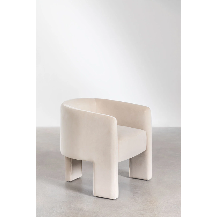 Poltrona en Terciopelo Xastru color beige 3