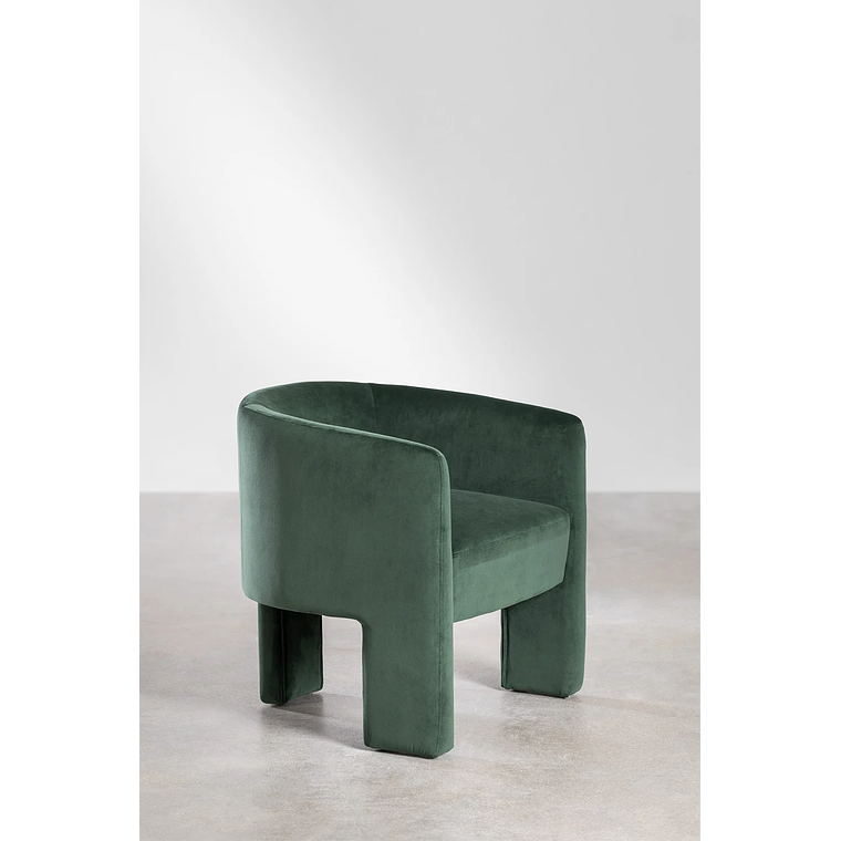 Poltrona en Terciopelo Xastru color verde jungla 3