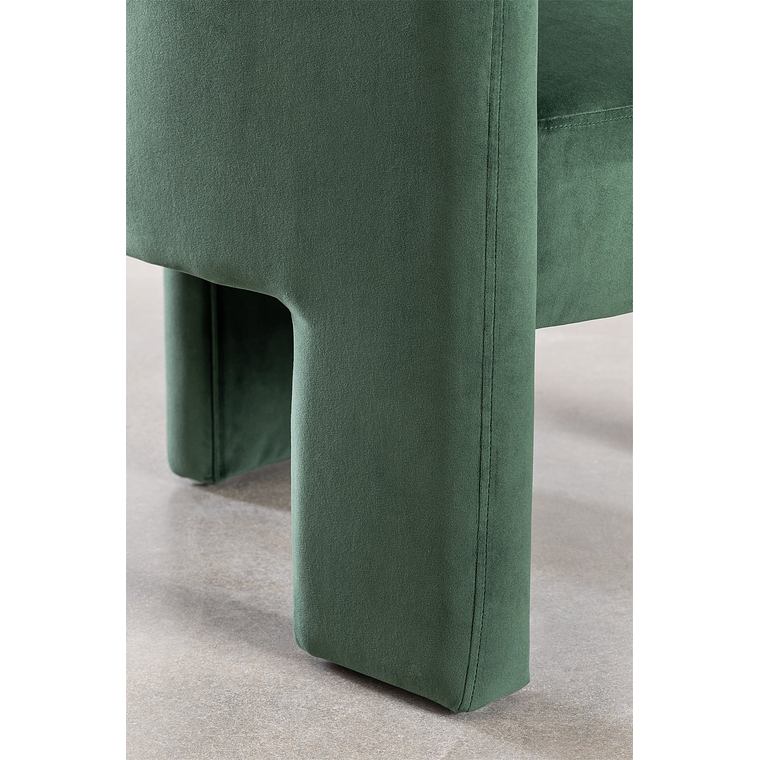 Poltrona en Terciopelo Xastru color verde jungla 6
