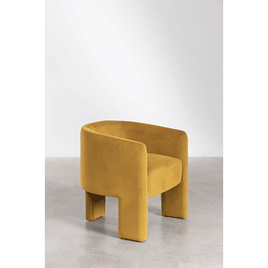 Poltrona en Terciopelo Xastru color mostaza