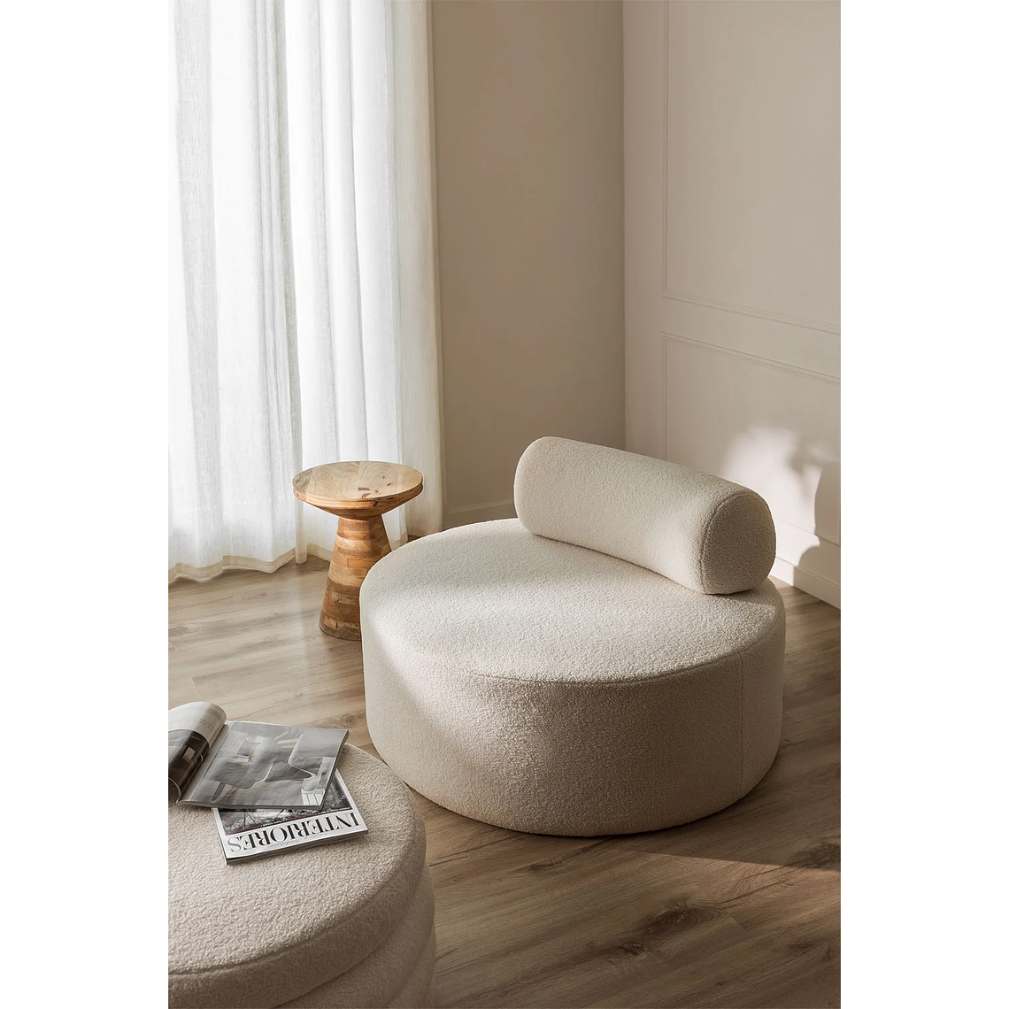 Poltrona en Borreguito Naroa blanco roto 1