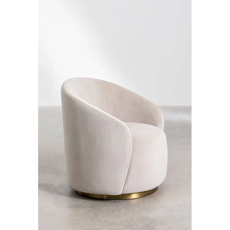 Poltrona en Terciopelo Sidoni color marrón trigo 3