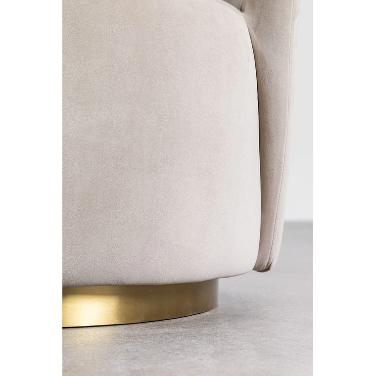 Poltrona en Terciopelo Sidoni color marrón trigo 6