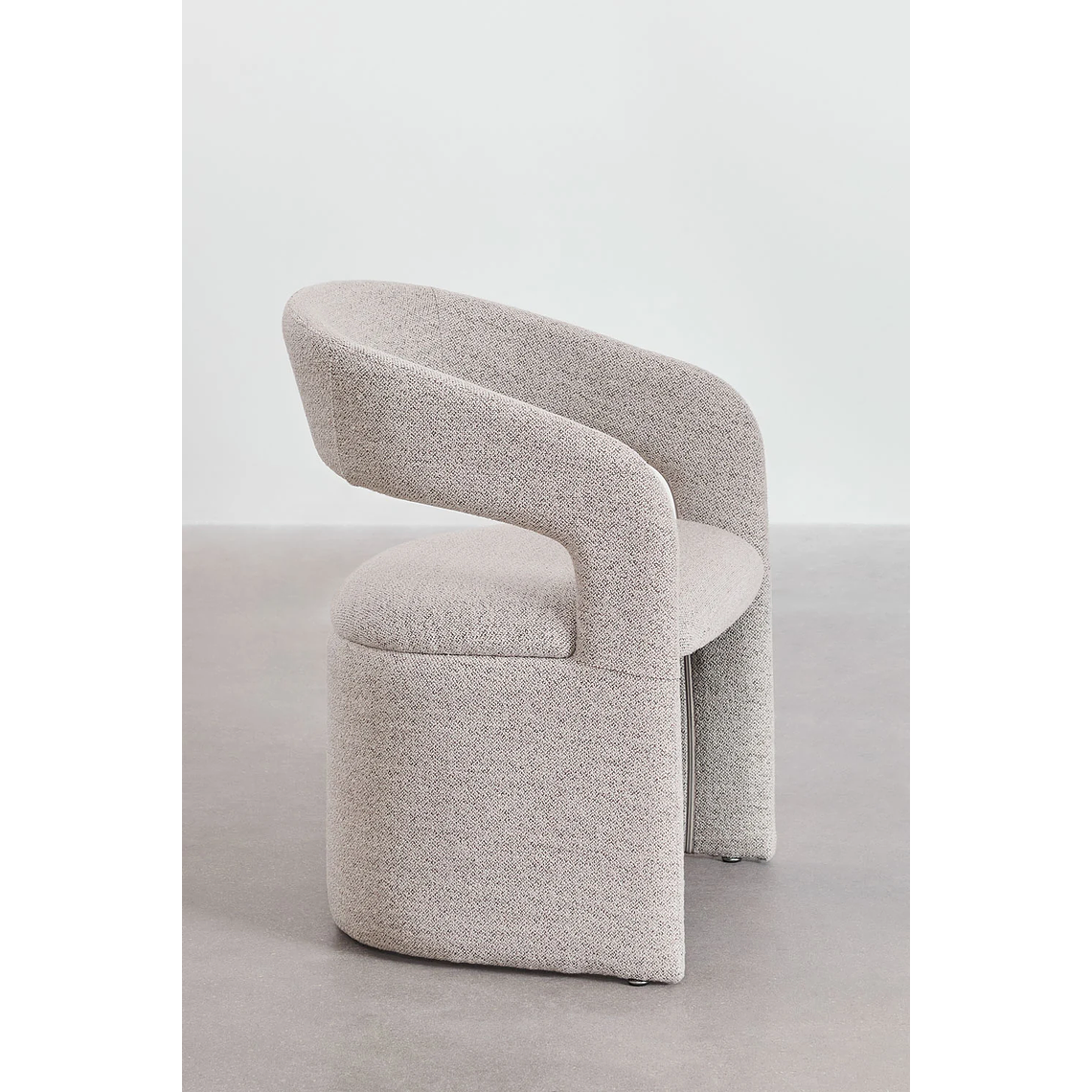 Poltrona en tela bouclé Jules textura Marrón Moka 3