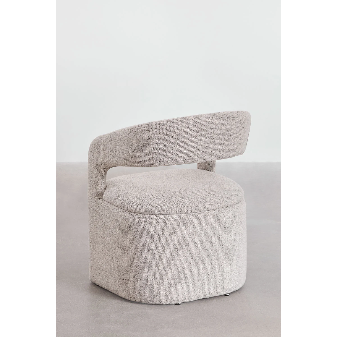 Poltrona en tela bouclé Jules textura Marrón Moka 4