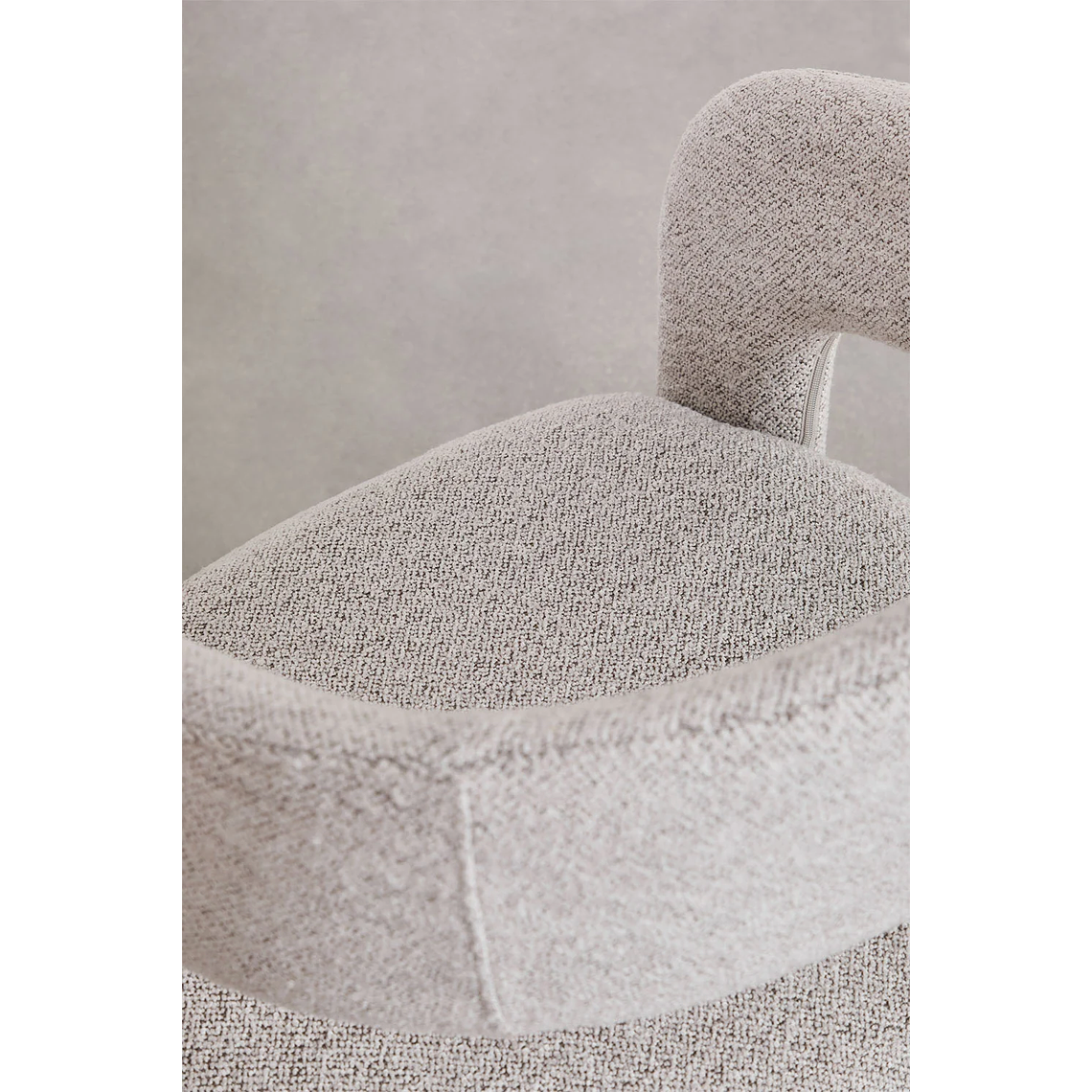 Poltrona en tela bouclé Jules textura Marrón Moka 6