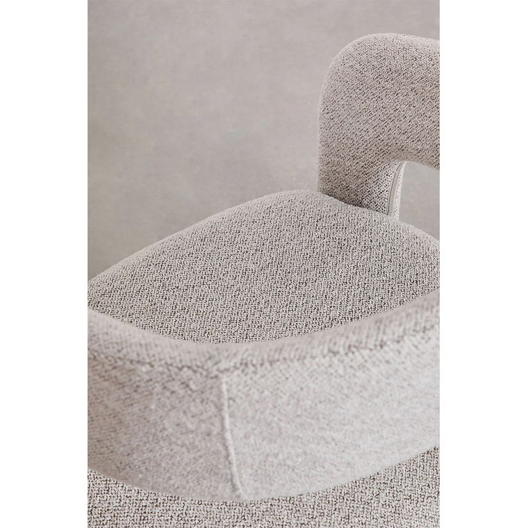 Poltrona en tela bouclé Jules textura Marrón Moka 6