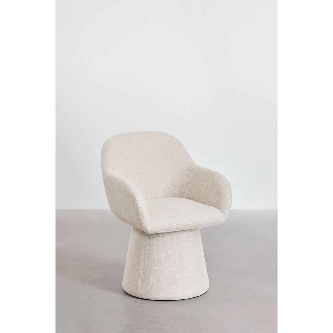 Poltrona Giratoria Erica Beige Crema 2