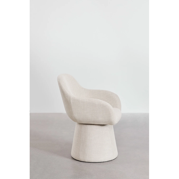 Poltrona Giratoria Erica Beige Crema 3