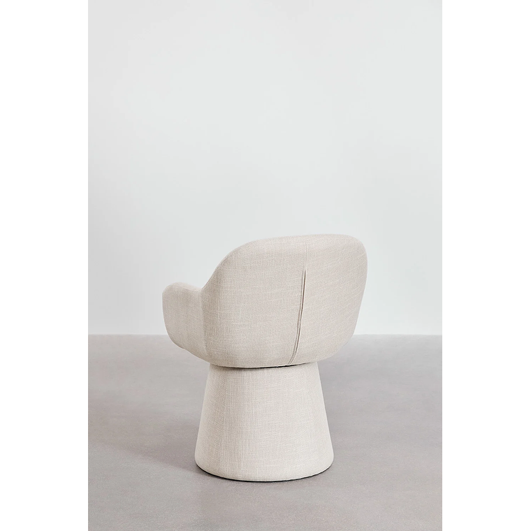 Poltrona Giratoria Erica Beige Crema 4