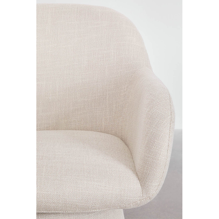 Poltrona Giratoria Erica Beige Crema 5