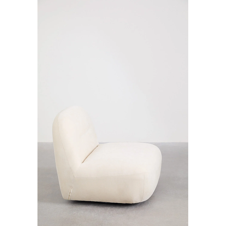 Poltrona giratorio en chenilla Sernin beige crema 5