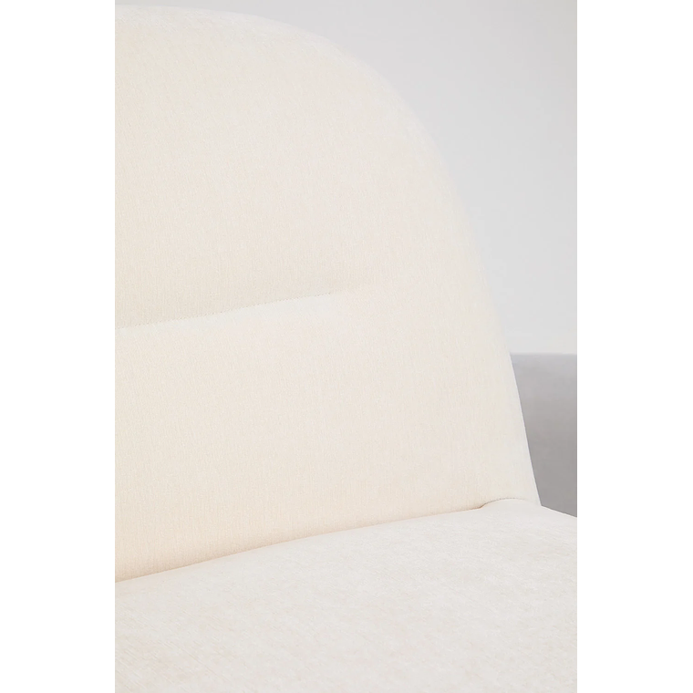 Poltrona giratorio en chenilla Sernin beige crema 8