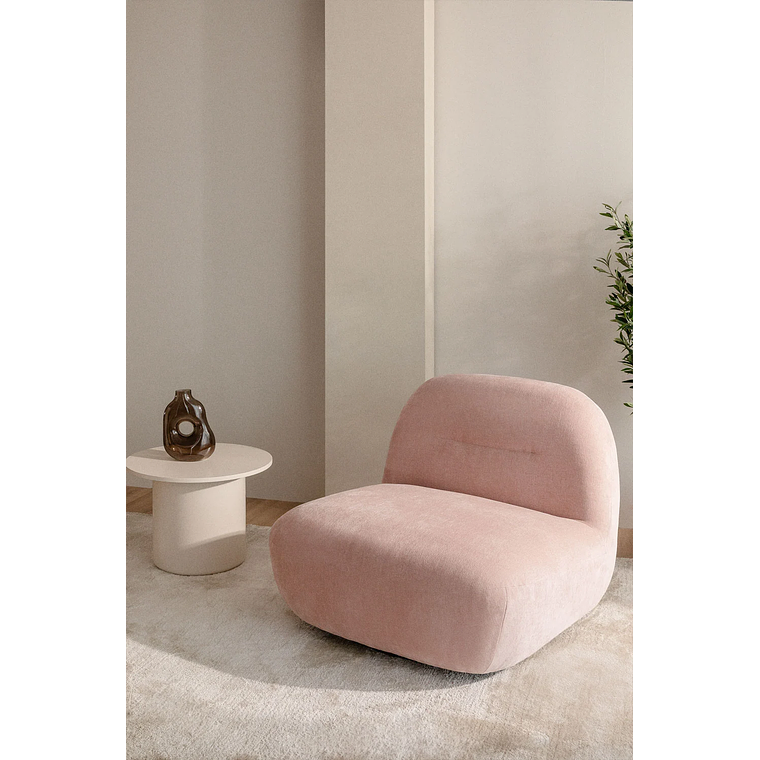 Poltrona giratorio en chenilla Sernin maquillaje claro 1