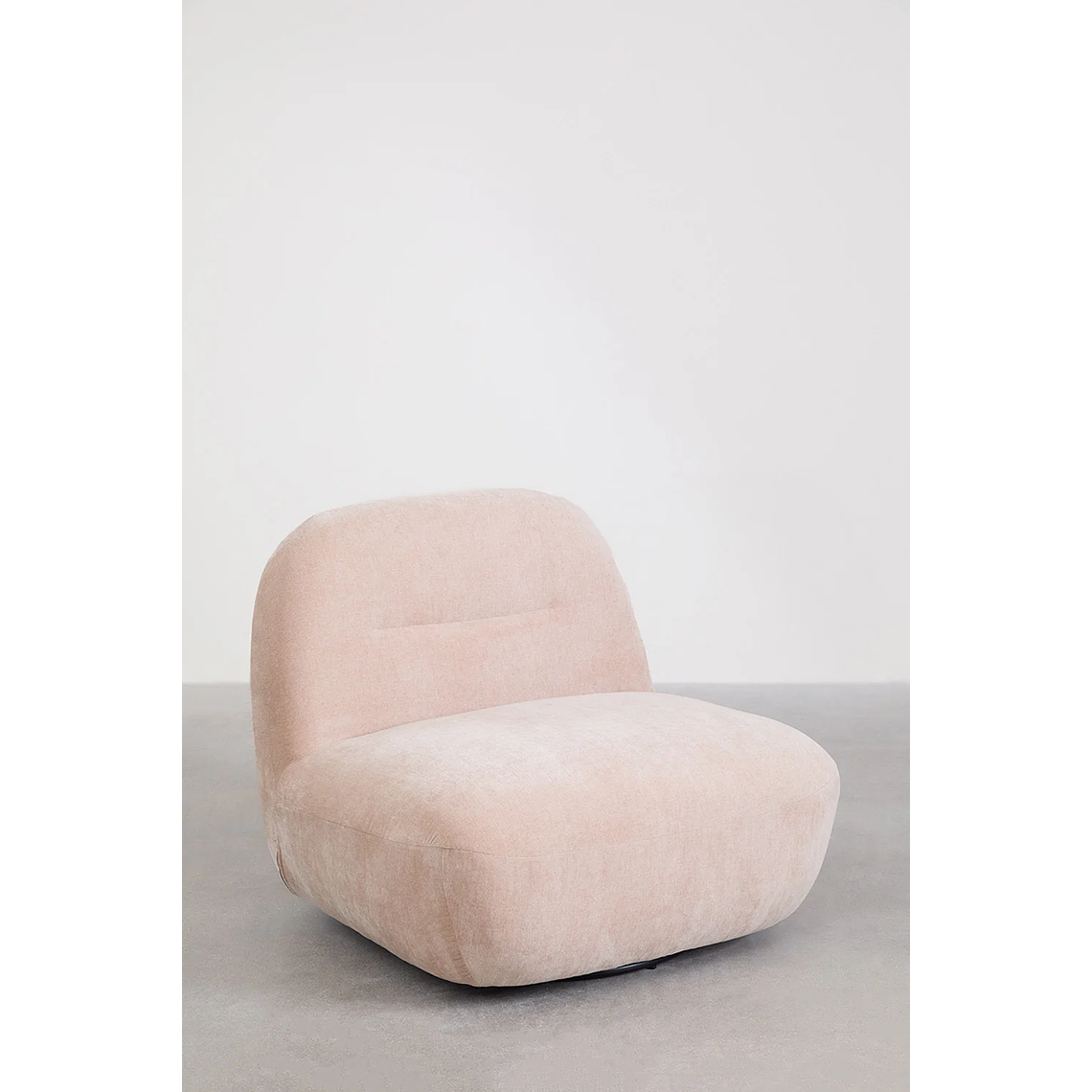 Poltrona giratorio en chenilla Sernin maquillaje claro 3