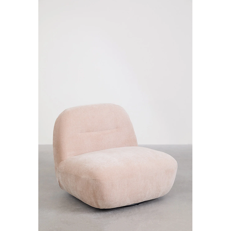 Poltrona giratorio en chenilla Sernin maquillaje claro 3