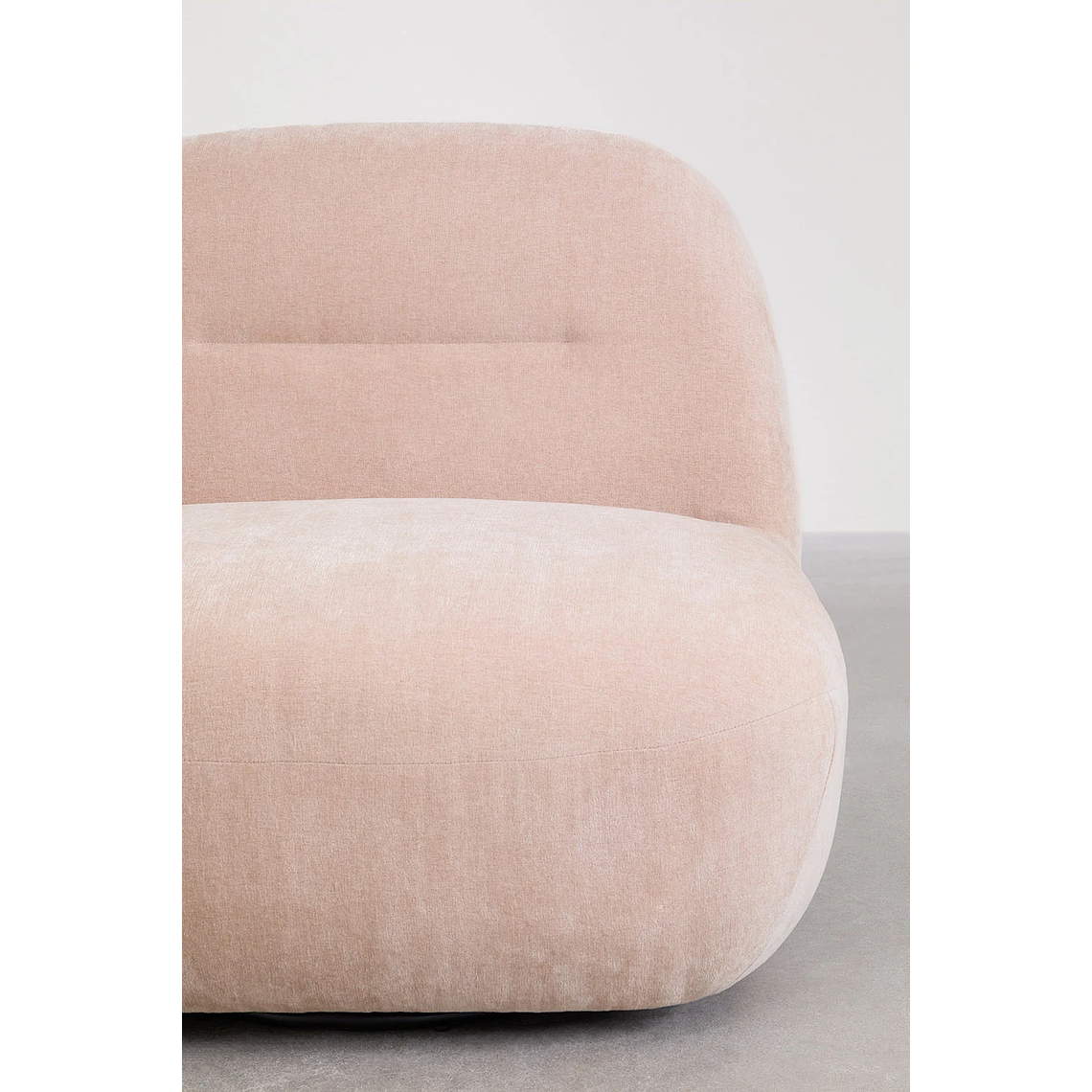 Poltrona giratorio en chenilla Sernin maquillaje claro 4