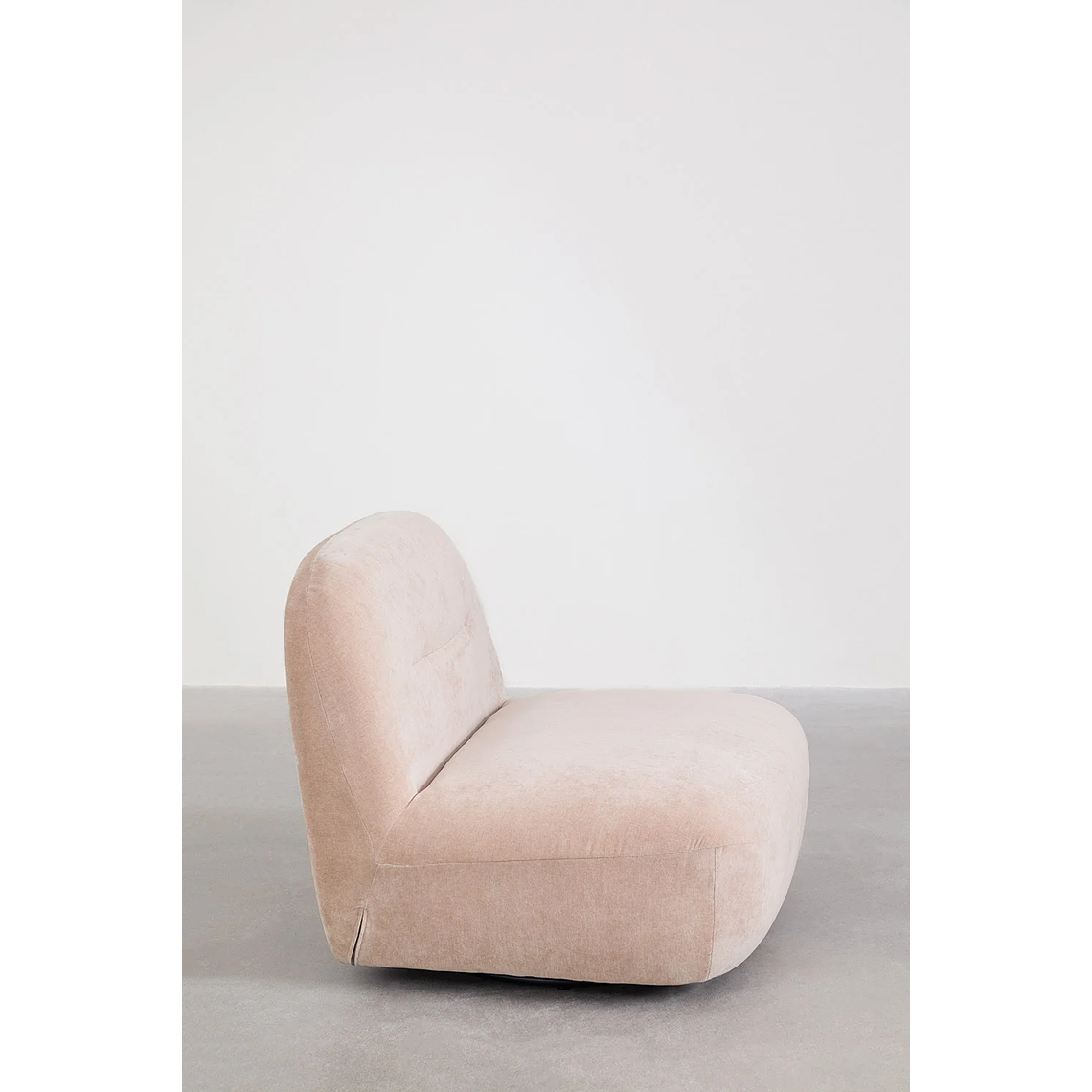 Poltrona giratorio en chenilla Sernin maquillaje claro 5