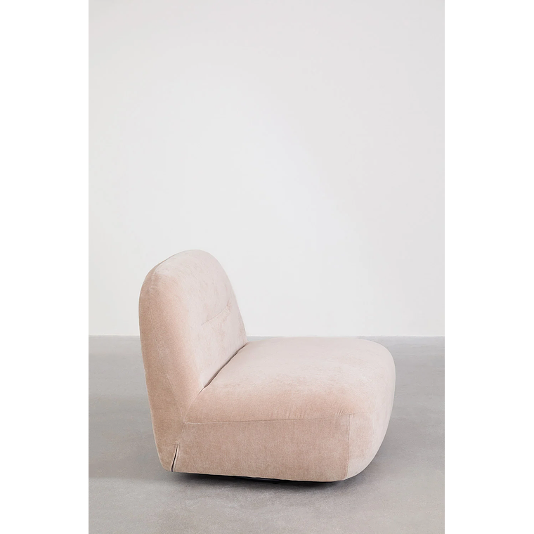 Poltrona giratorio en chenilla Sernin maquillaje claro 5