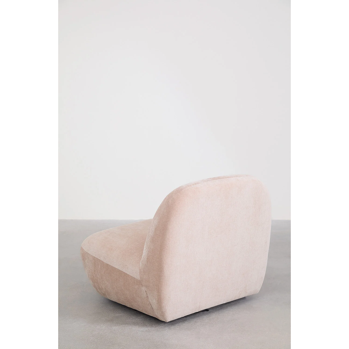 Poltrona giratorio en chenilla Sernin maquillaje claro 6