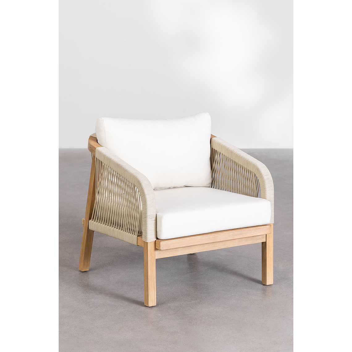 Poltrona en madera de acacia Dubai 2